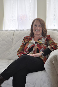 Ronda Alley works at Mount Desert Island Hospital and feels right at home in her new house in Northeast Creek.