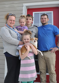 Renee and Richard Misiaszek with Andruw, Lucille, Ava, and their dog Zeppy